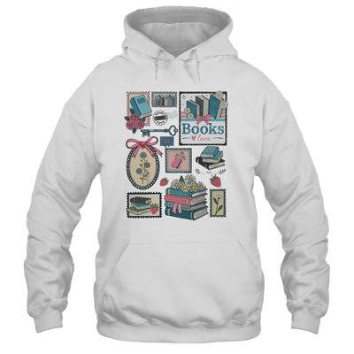 Retro Bookish Love Reading Book Librarian Coquette Flower Shirt & Tank Top | siriusteestore