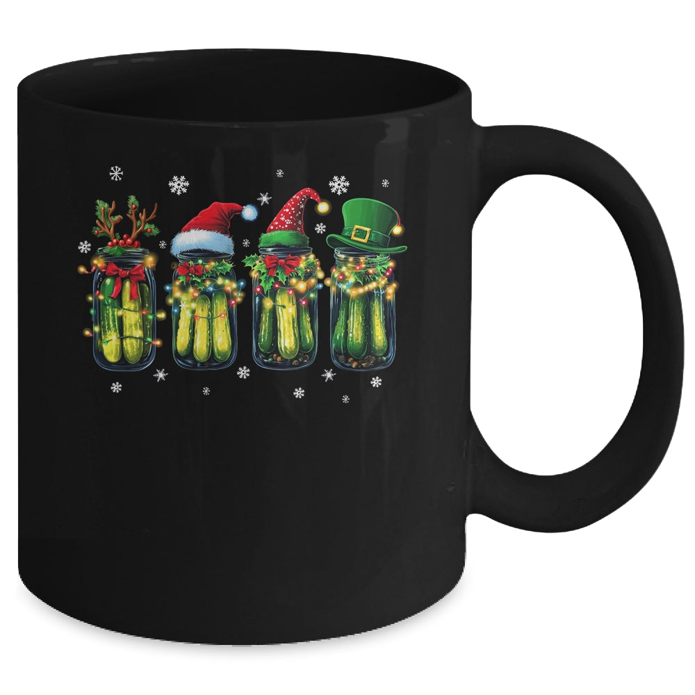 Retro Canned Pickles Christmas Light Homemade Pickle Jar Mug | siriusteestore