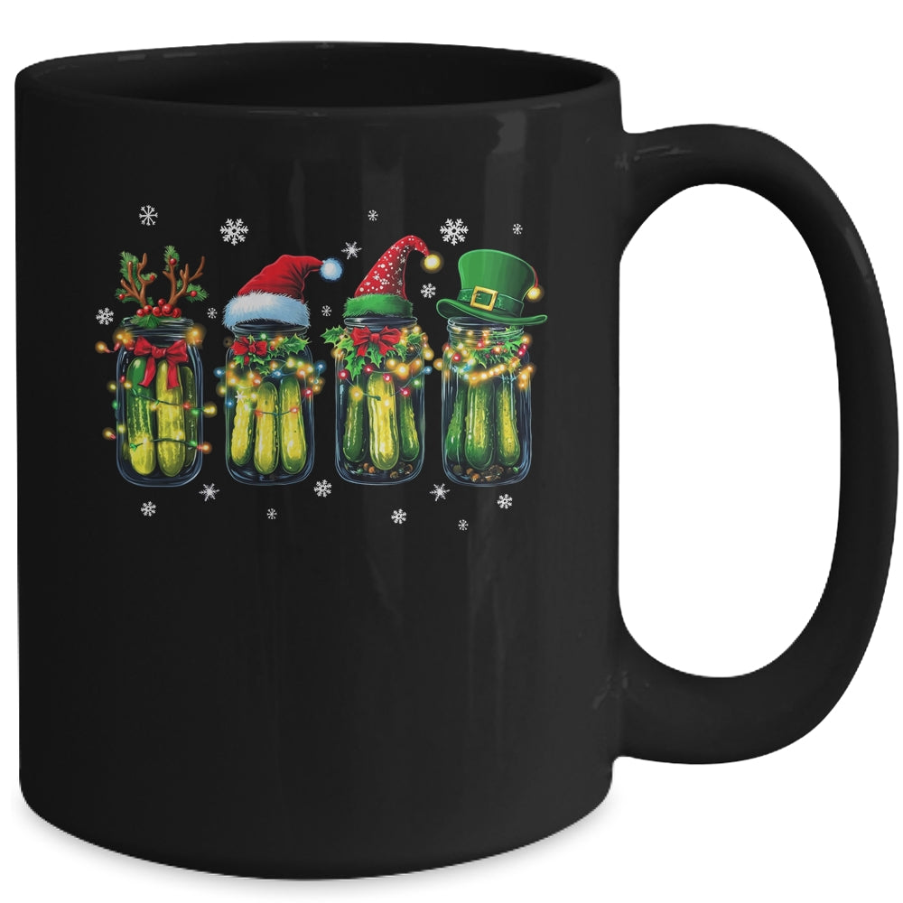 Retro Canned Pickles Christmas Light Homemade Pickle Jar Mug | siriusteestore