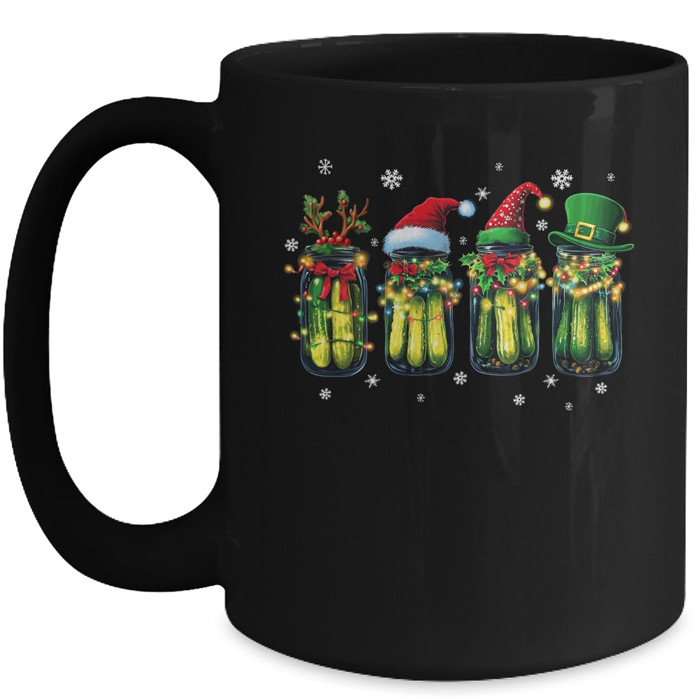 Retro Canned Pickles Christmas Light Homemade Pickle Jar Mug | siriusteestore