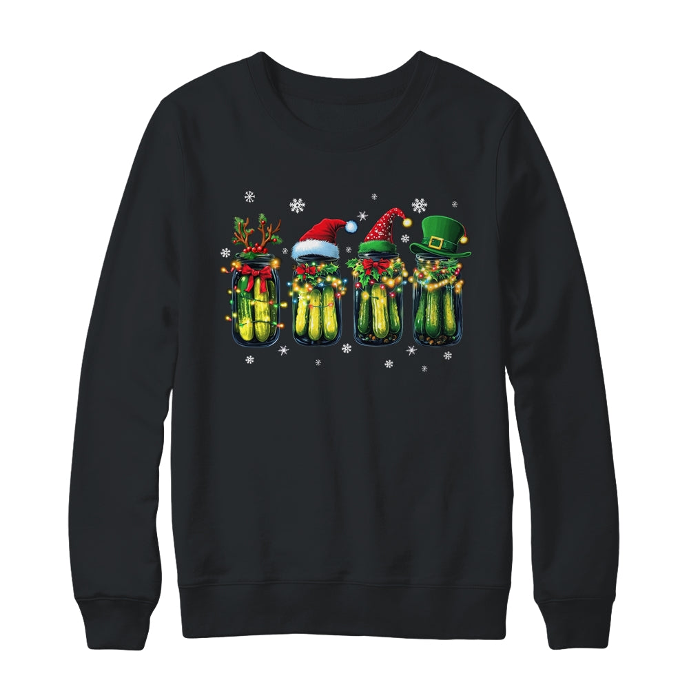 Retro Canned Pickles Christmas Light Homemade Pickle Jar Shirt & Sweatshirt | siriusteestore
