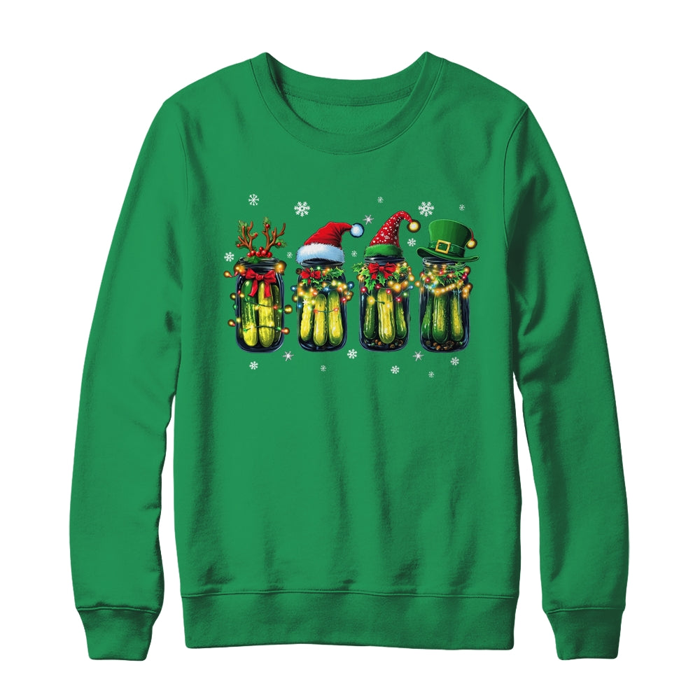 Retro Canned Pickles Christmas Light Homemade Pickle Jar Shirt & Sweatshirt | siriusteestore