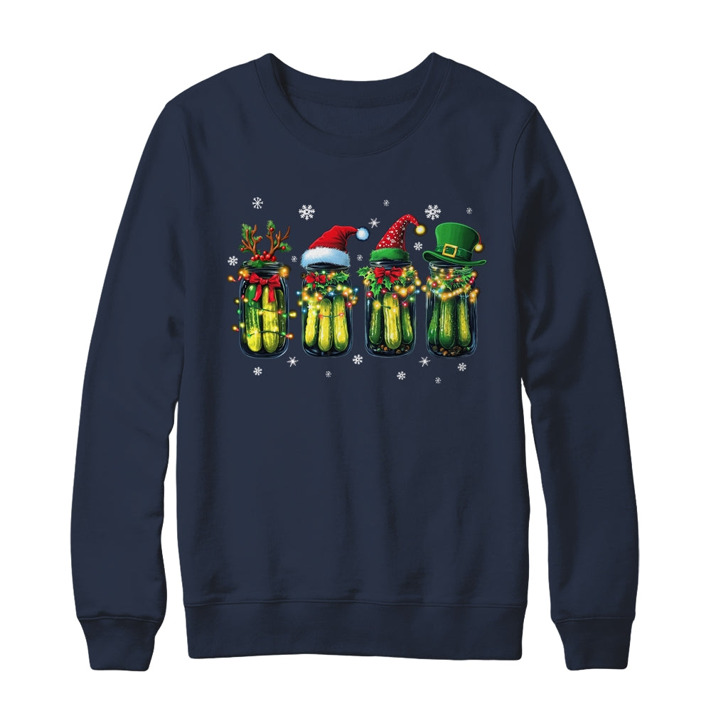 Retro Canned Pickles Christmas Light Homemade Pickle Jar Shirt & Sweatshirt | siriusteestore