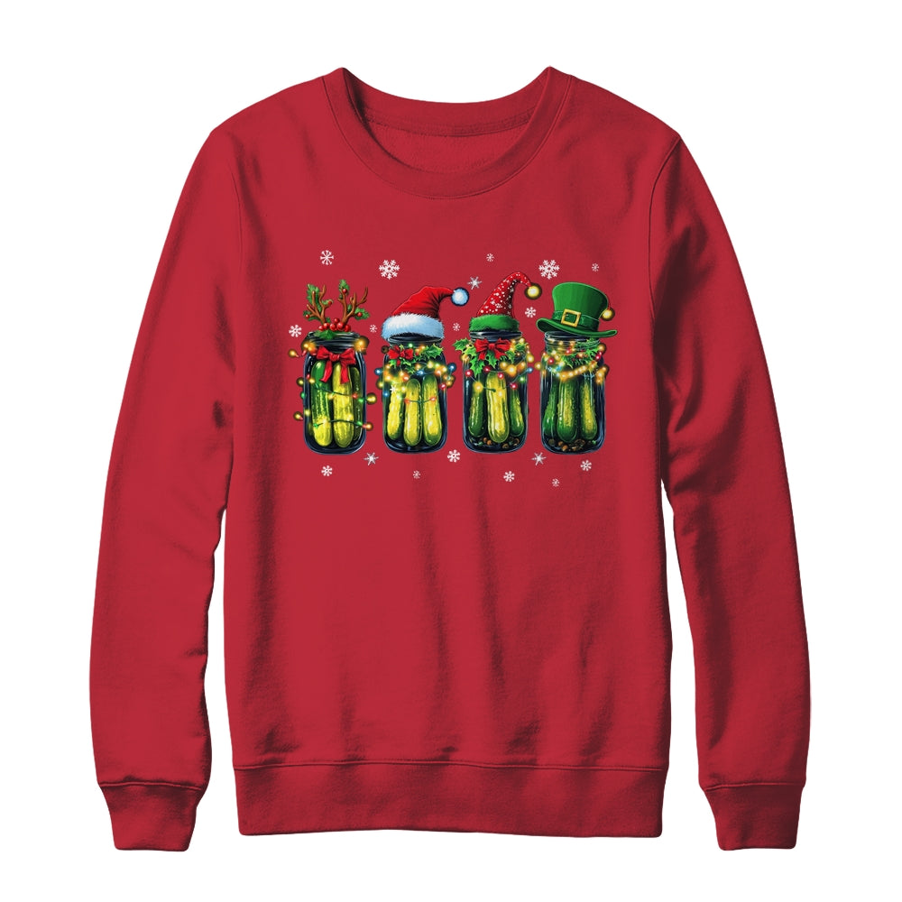 Retro Canned Pickles Christmas Light Homemade Pickle Jar Shirt & Sweatshirt | siriusteestore