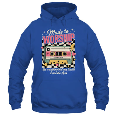 Retro Cassette Made To Worship Psalms 150:6 Christian Music Shirt & Hoodie | siriusteestore