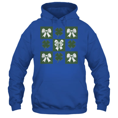 Retro Checkered St Patrick's Day Coquette Lucky Shamrock Shirt & Tank Top | siriusteestore