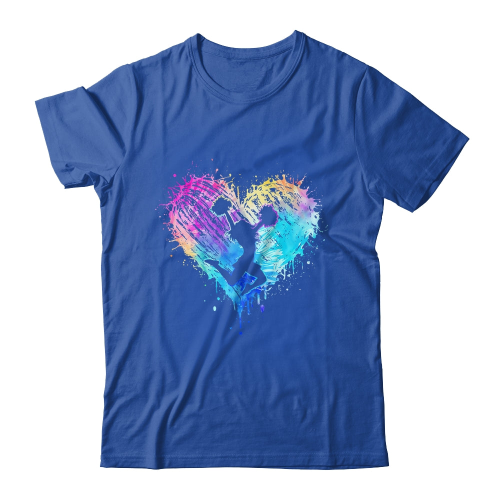 Retro Cheer Cheerleader Heart Tie Dye Girls Teens And Women Shirt & Tank Top | siriusteestore