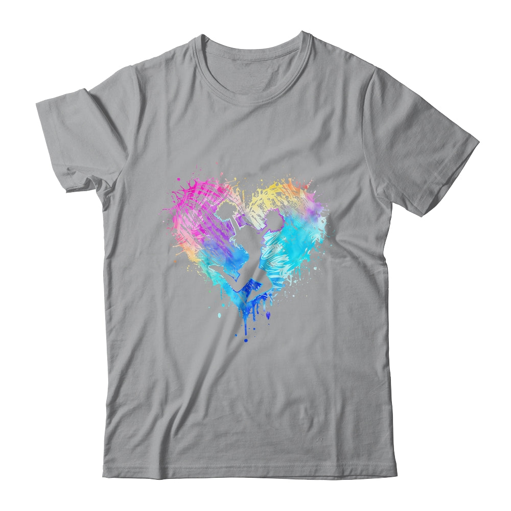 Retro Cheer Cheerleader Heart Tie Dye Girls Teens And Women Shirt & Tank Top | siriusteestore