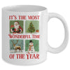 Retro Christmas It's The Most Wonderful Time Santa Vintage Mug | siriusteestore