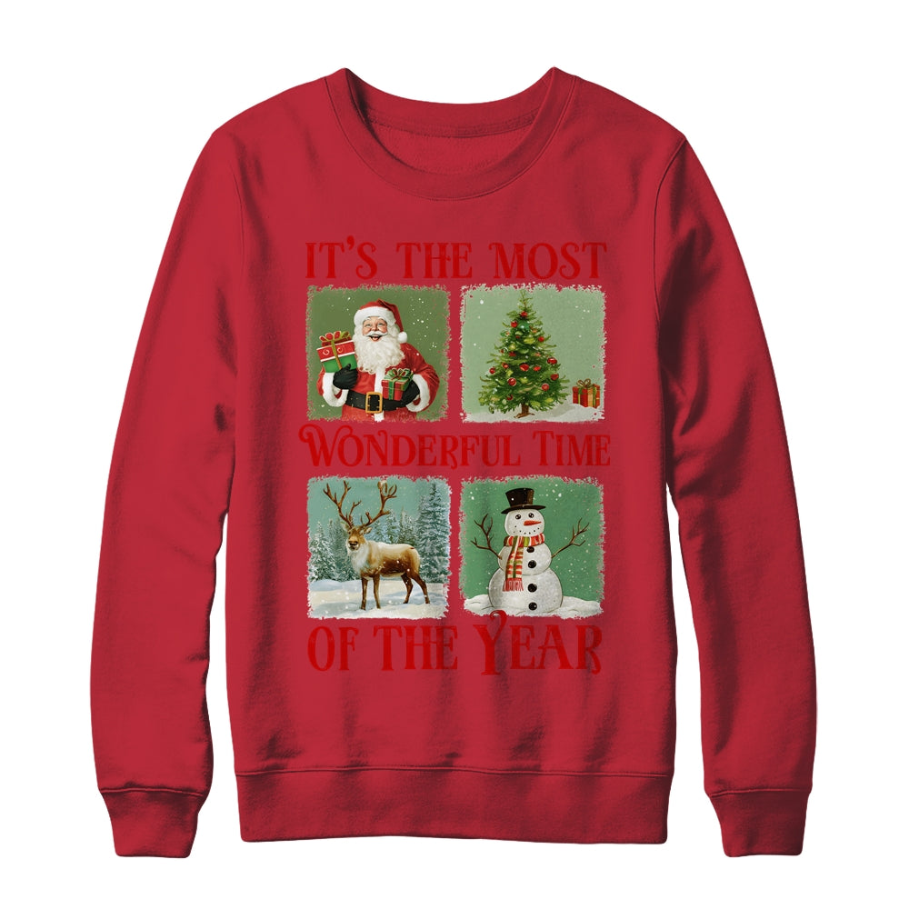 Retro Christmas It's The Most Wonderful Time Santa Vintage Shirt & Sweatshirt | siriusteestore