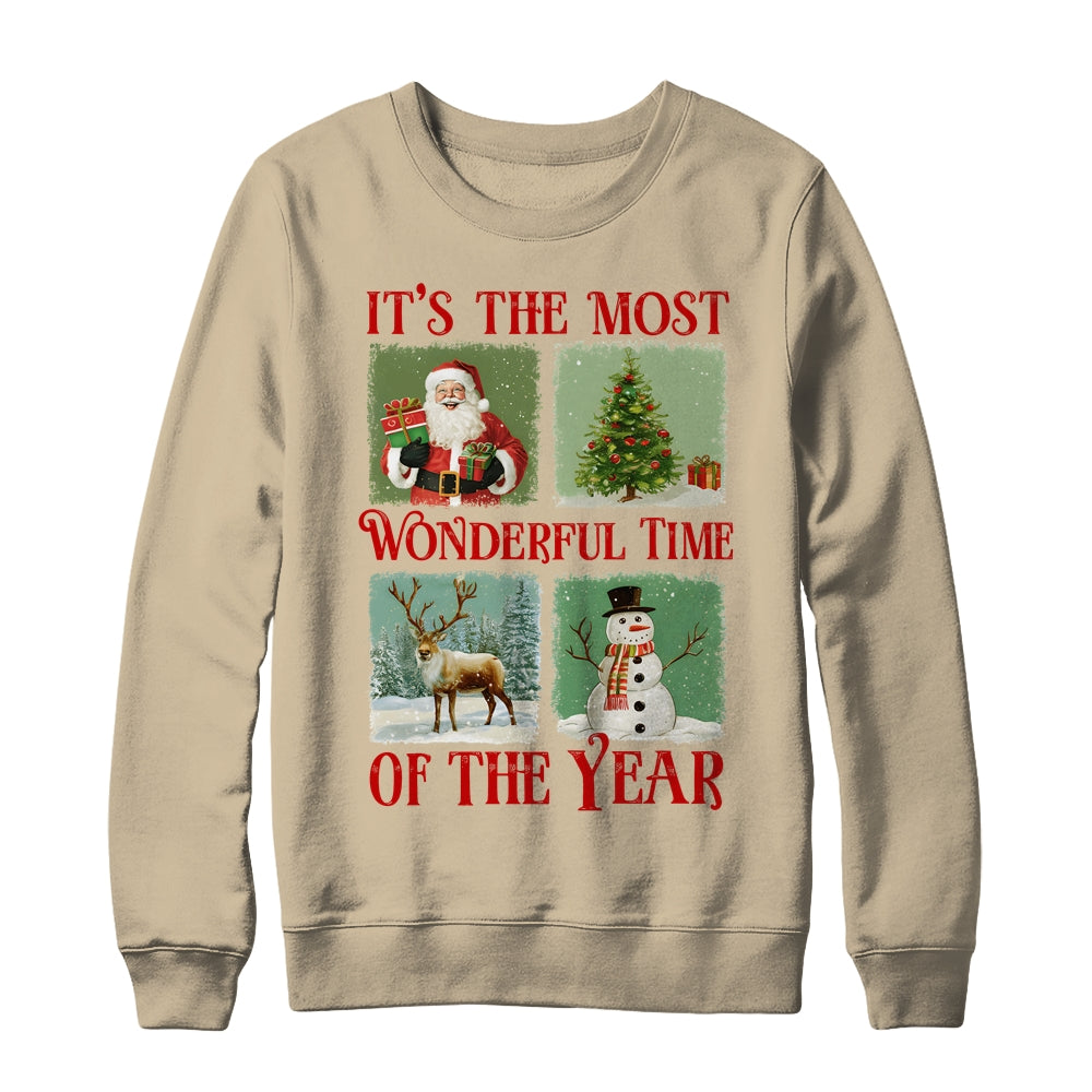 Retro Christmas It's The Most Wonderful Time Santa Vintage Shirt & Sweatshirt | siriusteestore