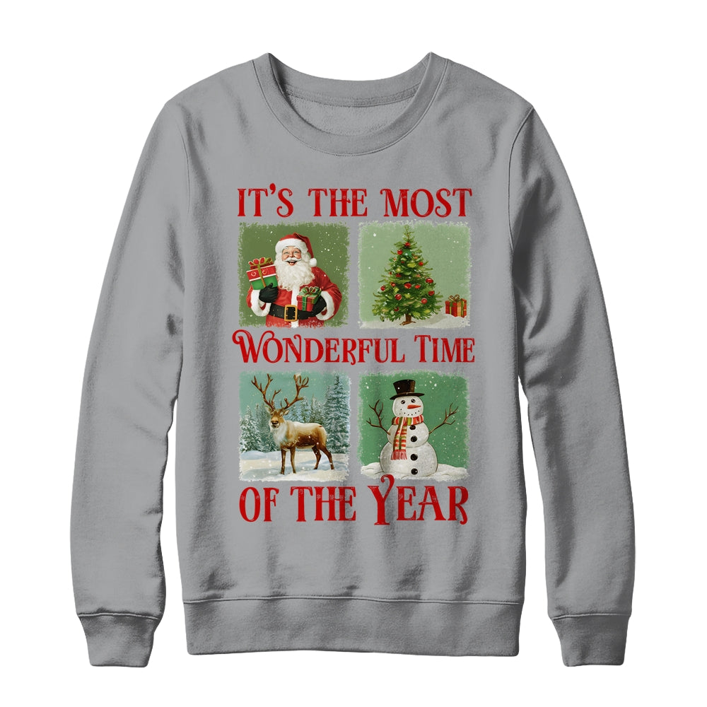 Retro Christmas It's The Most Wonderful Time Santa Vintage Shirt & Sweatshirt | siriusteestore