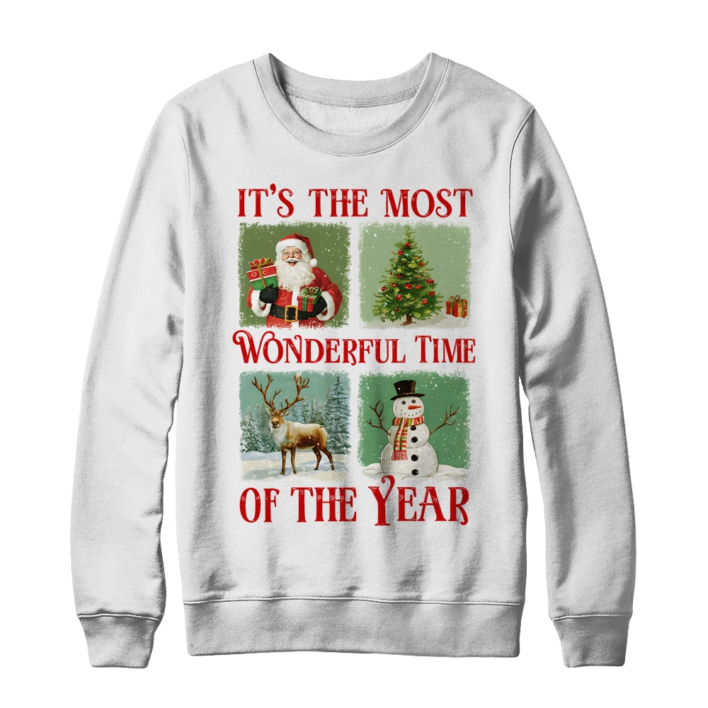 Retro Christmas It's The Most Wonderful Time Santa Vintage Shirt & Sweatshirt | siriusteestore