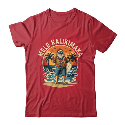 Retro Christmas Surf Mele Kalikimaka Santa Claus Hawaii Shirt & Sweatshirt | siriusteestore