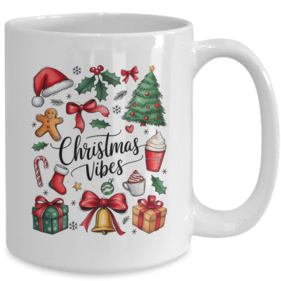 Retro Christmas Tree Hot Chocolate Coquette Preppy Bow Santa Mug | siriusteestore