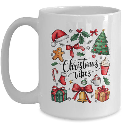 Retro Christmas Tree Hot Chocolate Coquette Preppy Bow Santa Mug | siriusteestore