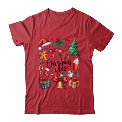 Retro Christmas Tree Hot Chocolate Coquette Preppy Bow Santa Shirt & Sweatshirt | siriusteestore