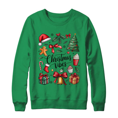 Retro Christmas Tree Hot Chocolate Coquette Preppy Bow Santa Shirt & Sweatshirt | siriusteestore