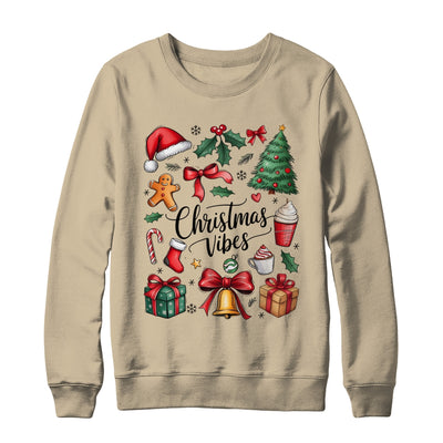 Retro Christmas Tree Hot Chocolate Coquette Preppy Bow Santa Shirt & Sweatshirt | siriusteestore