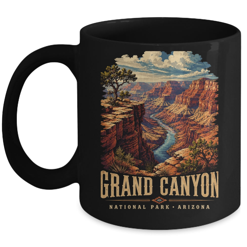 Retro Classic Grand Canyon National Park Souvenir Travel Mug | siriusteestore