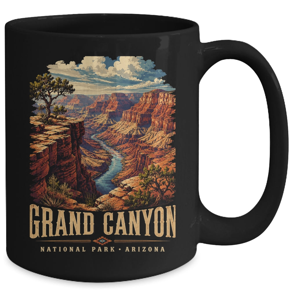 Retro Classic Grand Canyon National Park Souvenir Travel Mug | siriusteestore