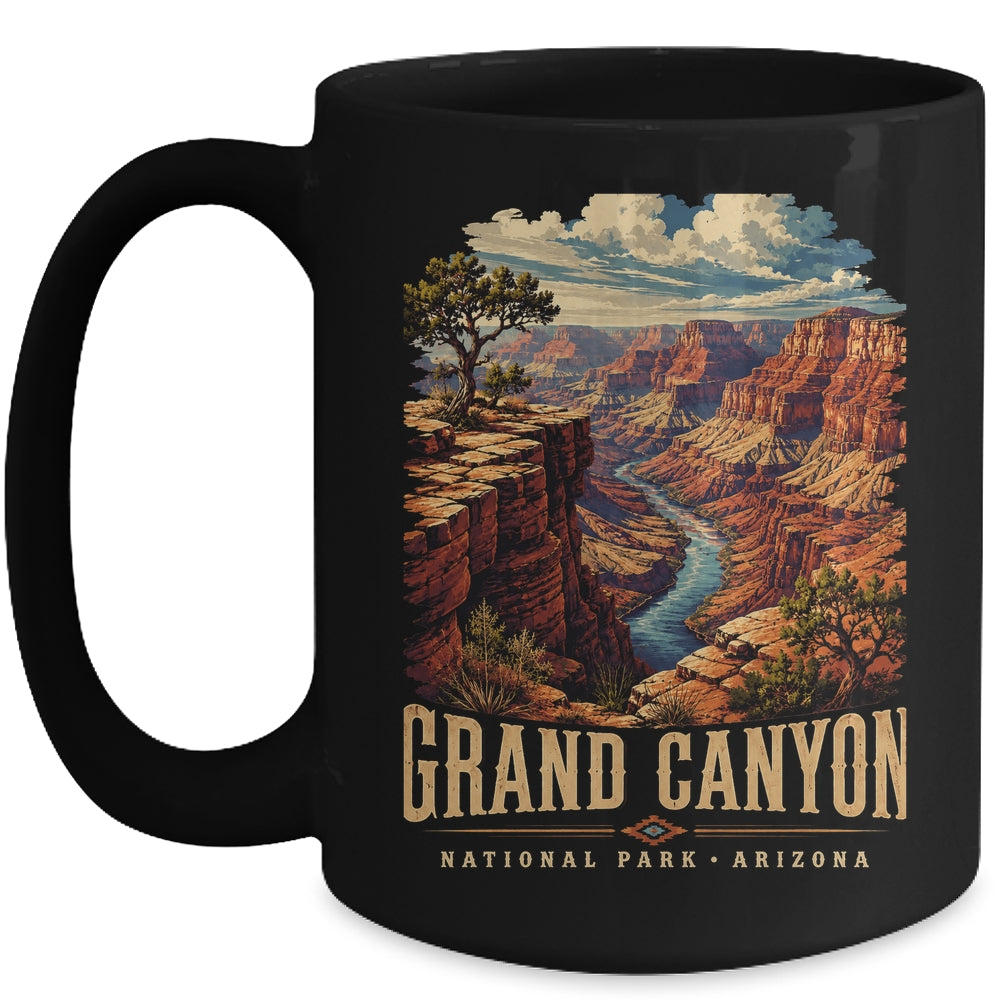Retro Classic Grand Canyon National Park Souvenir Travel Mug | siriusteestore