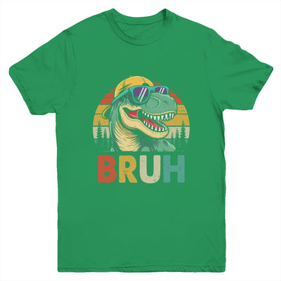 Retro Cool Dino BRUH Meme Funny Dinosaur T-Rex Vintage Youth Shirt | siriusteestore