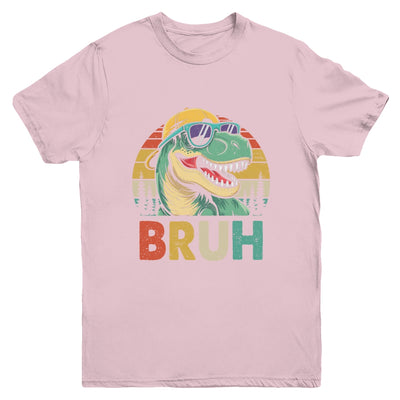 Retro Cool Dino BRUH Meme Funny Dinosaur T-Rex Vintage Youth Shirt | siriusteestore