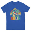 Retro Cool Dino BRUH Meme Funny Dinosaur T-Rex Vintage Youth Shirt | siriusteestore