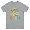 Retro Cool Dino BRUH Meme Funny Dinosaur T-Rex Vintage Youth Shirt | siriusteestore