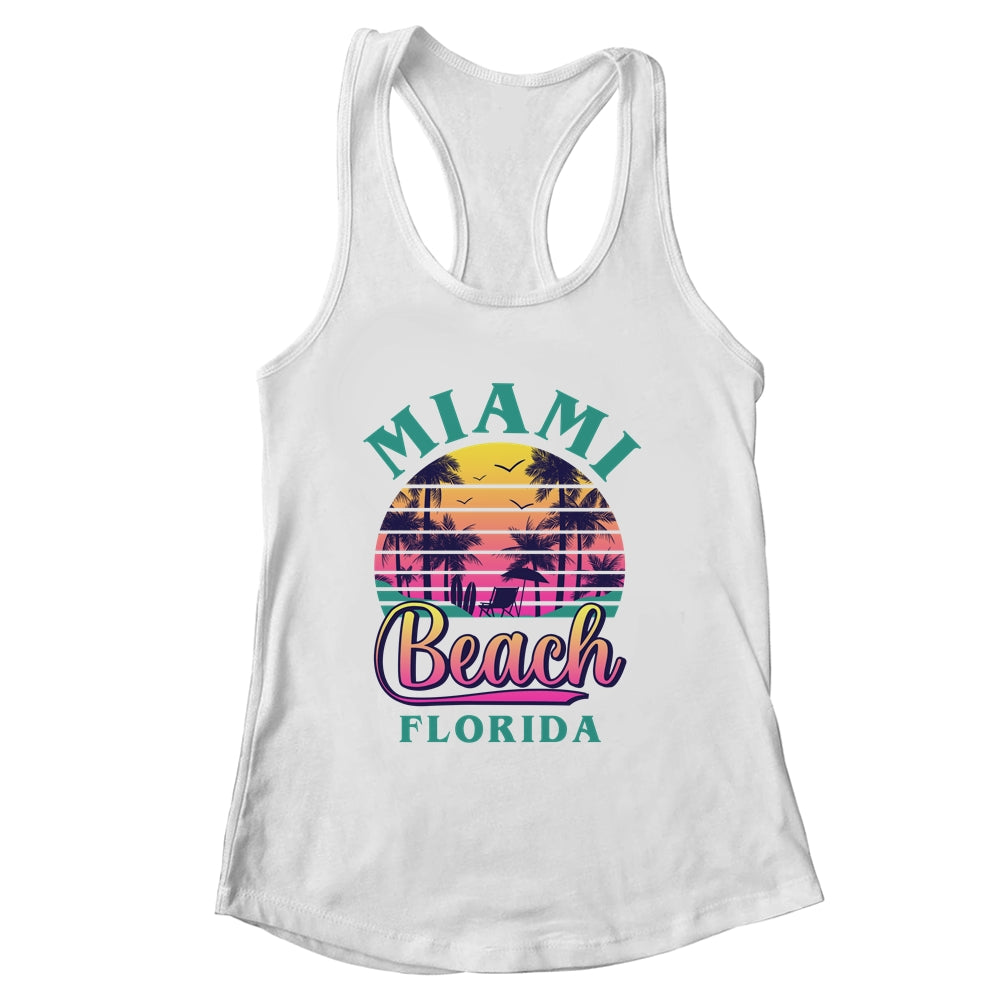 Retro Cool Miami Beach Mens Womens Florida Beaches Shirt & Tank Top | siriusteestore