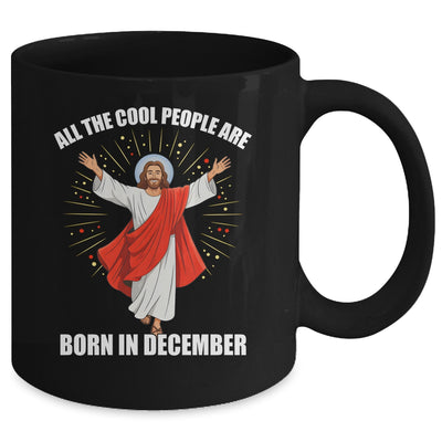Retro Cool People Are Born In December Christian Christmas Mug | siriusteestore