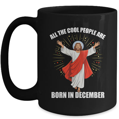 Retro Cool People Are Born In December Christian Christmas Mug | siriusteestore