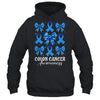 Retro Coquette Bow Blue Ribbon Colon Cancer Awareness Woman Shirt & Hoodie | siriusteestore