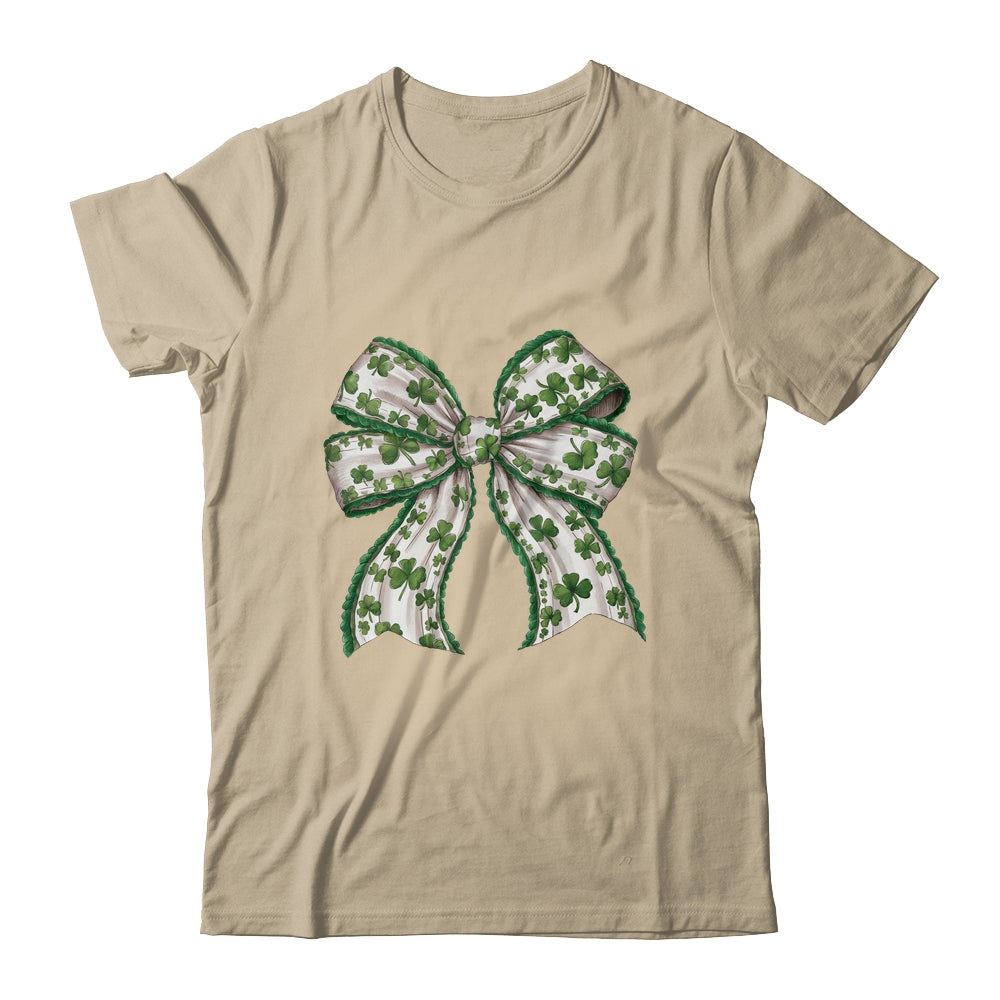 Retro Coquette Patrick's Day St Patty's Day Lucky Shamrock Shirt & Sweatshirt | siriusteestore