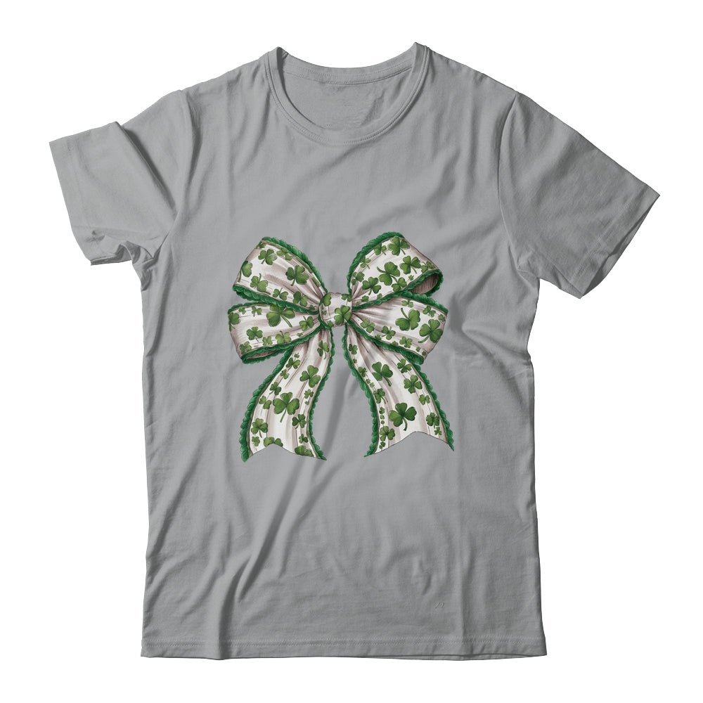 Retro Coquette Patrick's Day St Patty's Day Lucky Shamrock Shirt & Sweatshirt | siriusteestore