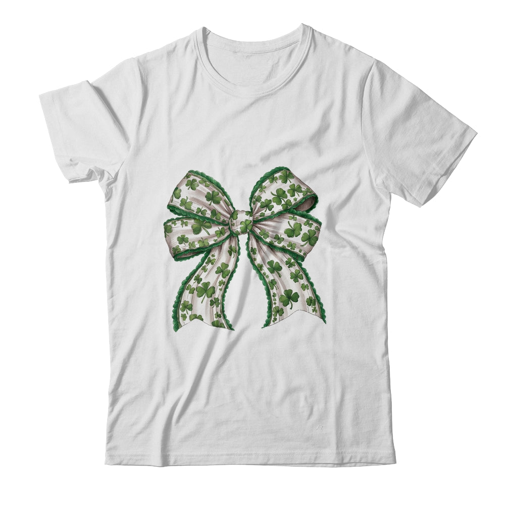 Retro Coquette Patrick's Day St Patty's Day Lucky Shamrock Shirt & Sweatshirt | siriusteestore