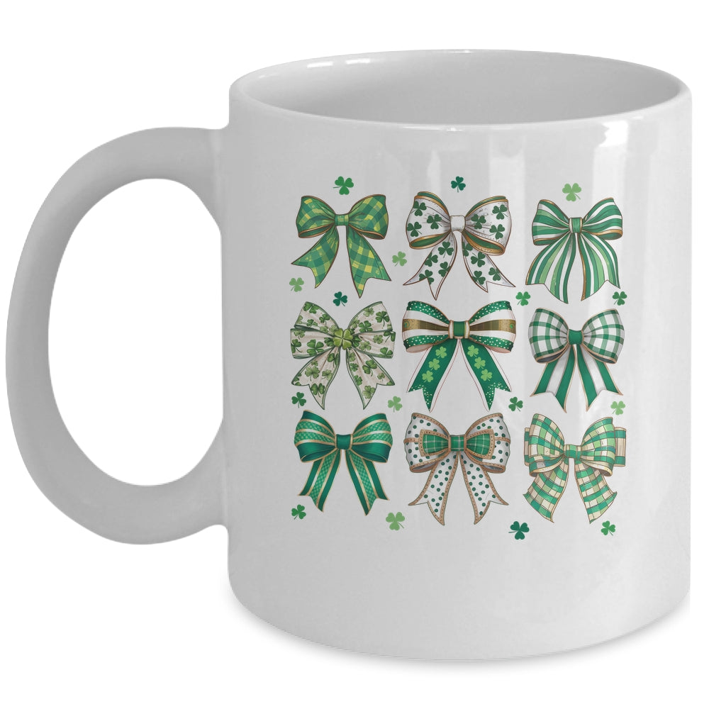 Retro Coquette St Patricks Day St Patty's Day Lucky Shamrock Mug | siriusteestore