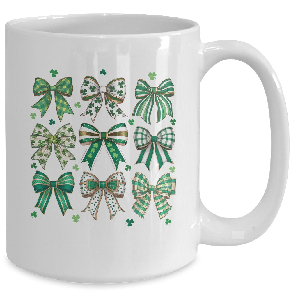 Retro Coquette St Patricks Day St Patty's Day Lucky Shamrock Mug | siriusteestore