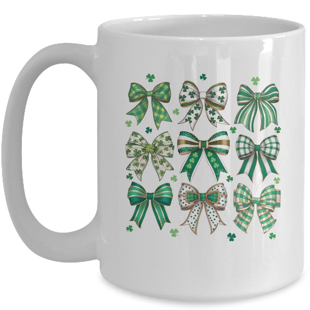 Retro Coquette St Patricks Day St Patty's Day Lucky Shamrock Mug | siriusteestore