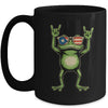 Retro Coquí Frog Puerto Rican Flag Rock Sign Puerto Rico Mug | siriusteestore