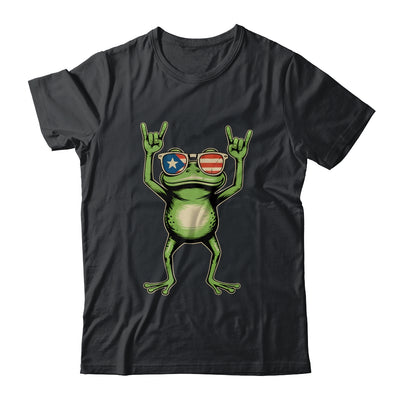 Retro Coquí Frog Puerto Rican Flag Rock Sign Puerto Rico Shirt & Tank Top | siriusteestore