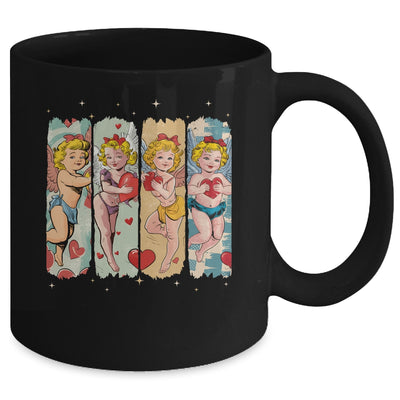Retro Cupid Coquette Bow Valentine Day Bow Heart Women Mug | siriusteestore