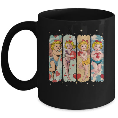 Retro Cupid Coquette Bow Valentine Day Bow Heart Women Mug | siriusteestore