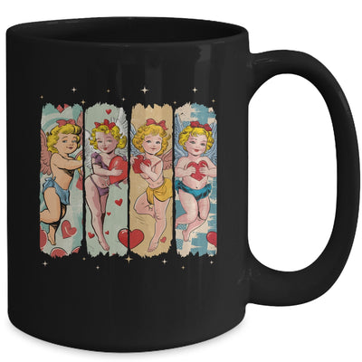 Retro Cupid Coquette Bow Valentine Day Bow Heart Women Mug | siriusteestore