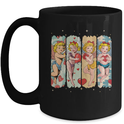 Retro Cupid Coquette Bow Valentine Day Bow Heart Women Mug | siriusteestore