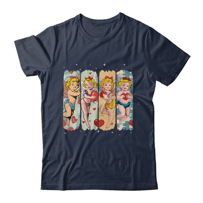 Retro Cupid Coquette Bow Valentine Day Bow Heart Women Shirt & Sweatshirt | siriusteestore