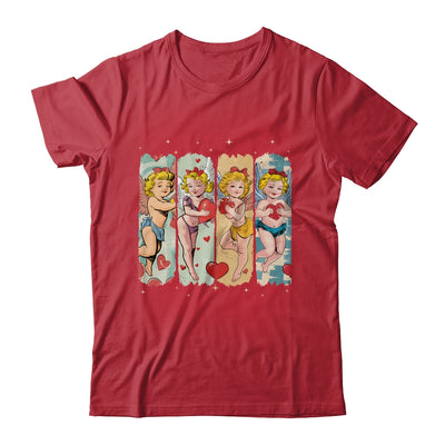 Retro Cupid Coquette Bow Valentine Day Bow Heart Women Shirt & Sweatshirt | siriusteestore