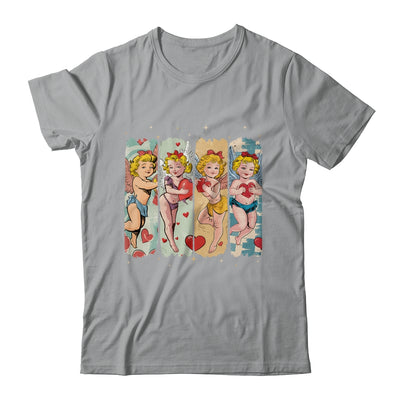 Retro Cupid Coquette Bow Valentine Day Bow Heart Women Shirt & Sweatshirt | siriusteestore