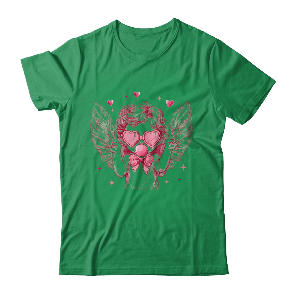 Retro Cupid Valentine Blowing Bubble Vintage Valentines Day Shirt & Sweatshirt | siriusteestore
